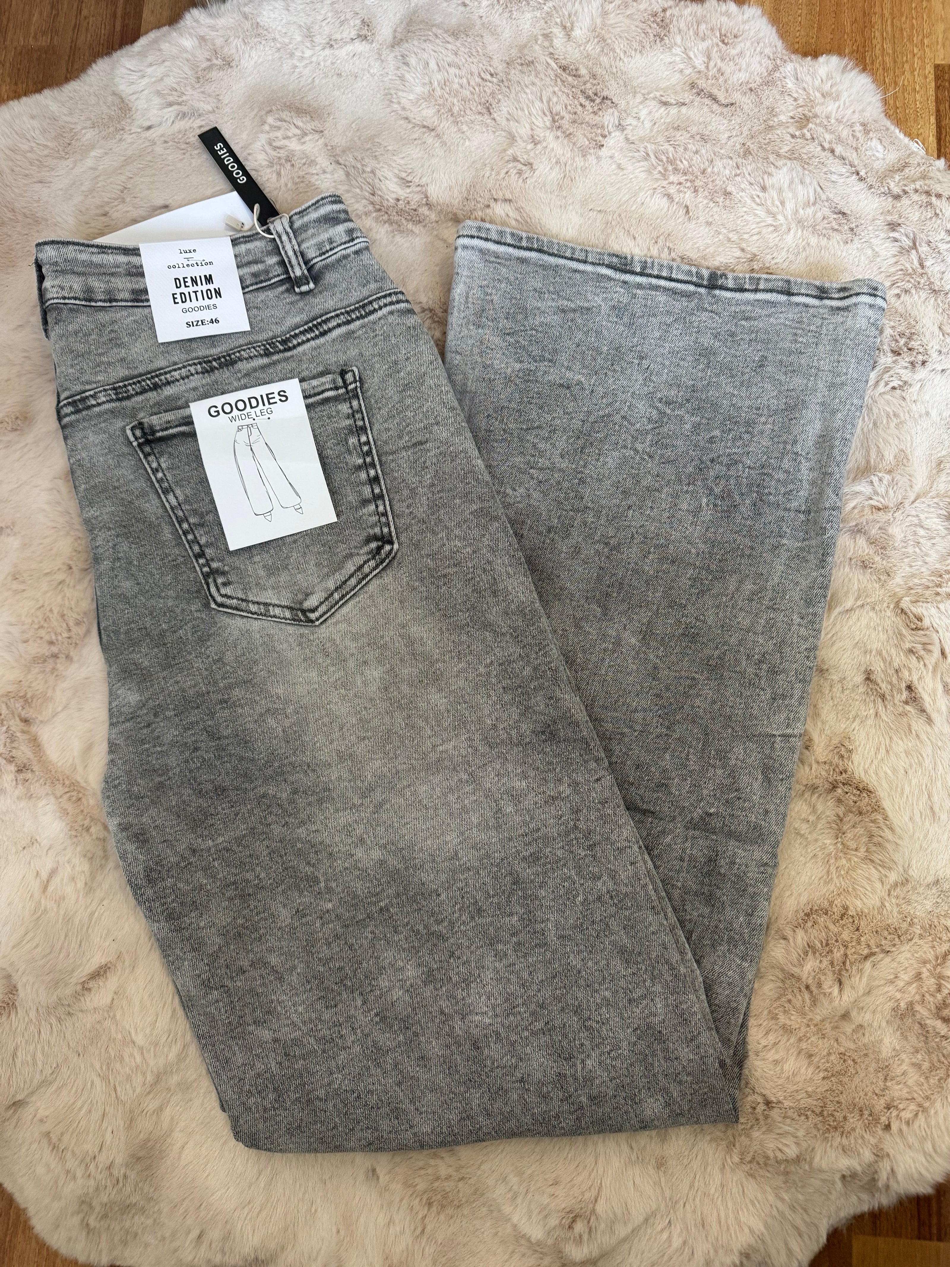 Goodies Wide Leg Broek met Stretch