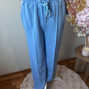 Wide leg broek met elastische taille en strikdetail (tm 42/44)