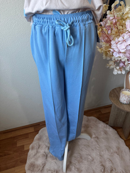 Wide leg broek met elastische taille en strikdetail (tm 42/44)