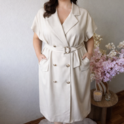Blazer jurk met ceintuur – plus size