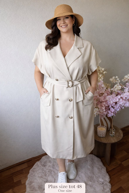 Blazer jurk met ceintuur – plus size