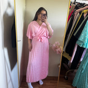 Roze poke dot jurk - t/m 46