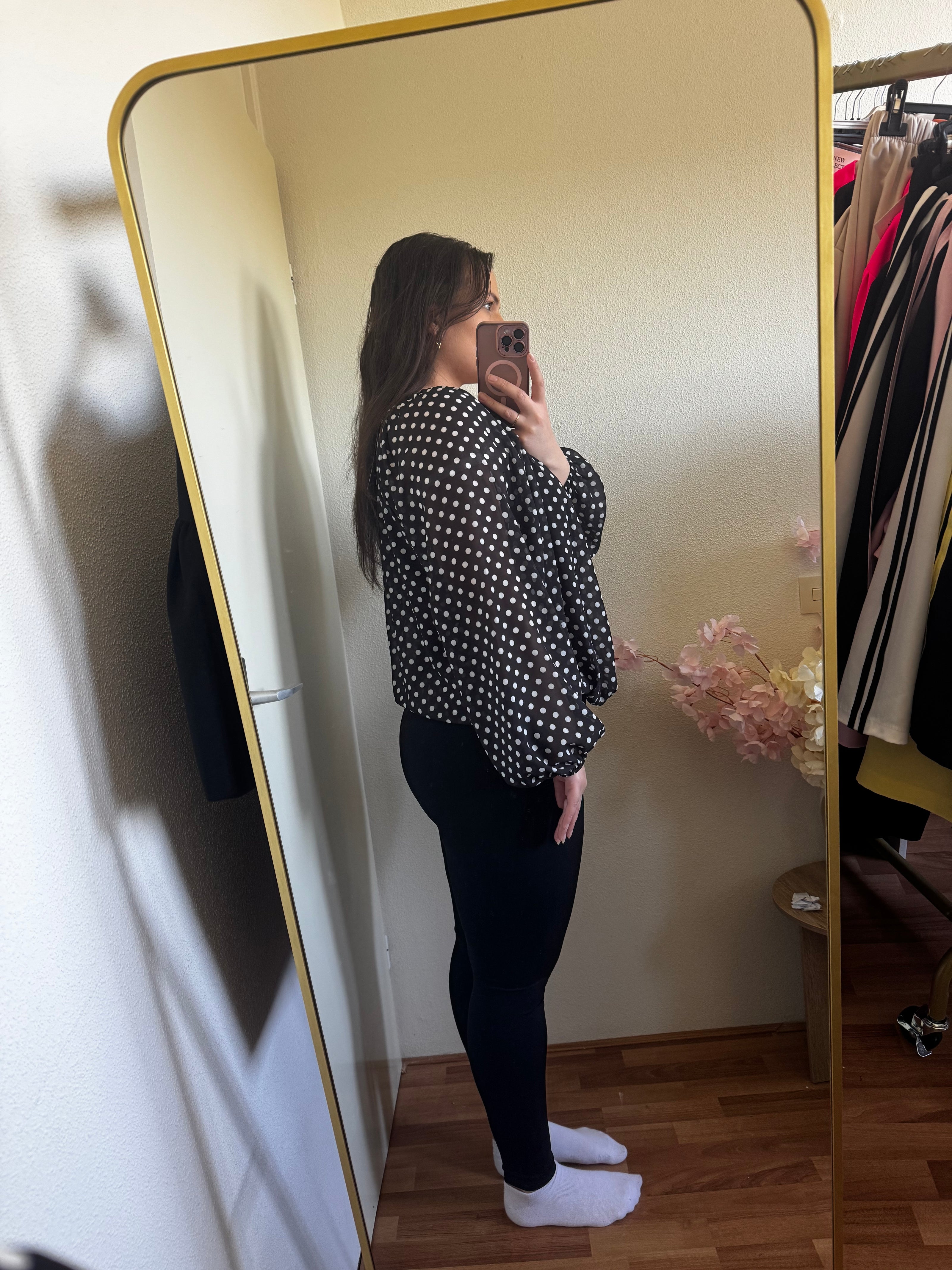 Blouse met stippen (tm 42/44)